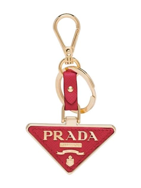 prada triangle keyring|Prada keychains for women.